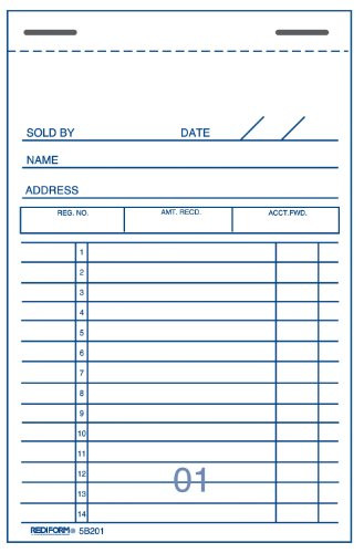 Rediform Sales Order Book Carbon  2 Part 3375 x 5 Inches 50 Forms 5B201