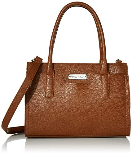 Nautica womens Sandy Jr Top Handel With Removable Crossbody Strap Satchel Bag Cognac One Size US