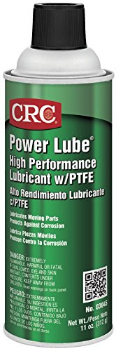 CRC Power Lube Industrial High Performance Lubricant with PTFE 16 oz Net weight 11 oz Aerosol Can Light AmberWhite