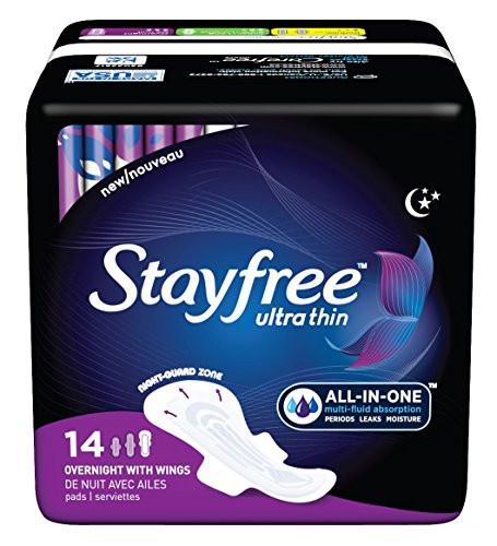 Stayfree Ultra Thin 14 Count Overnight With Wings 2 Pack