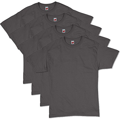 Hanes Mens ComfortSoft Short Sleeve TShirt 4 Pack Smoke GreyLarge