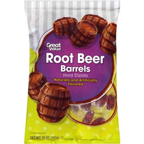 Great Value Root Beer Barrels Hard Candy 10 oz Great Value Root Beer Barrels Hard Candy 10 oz