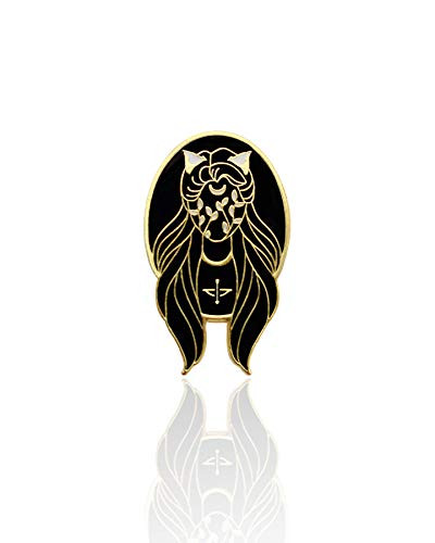 Artemis Pin  Enamel Pin  Lapel Pin  Brooch  Metal Pin  for Jackets Shirts Backpacks  Greek Myth Goddess Black Gold