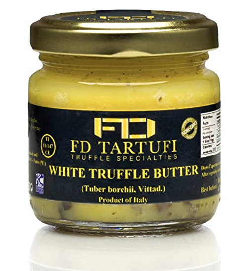 FD TARTUFI White Truffle Butter 80g 282oz Tuber Borchii Gourmet Sauce Condiments Made in Italy non gmo Italian Butter White Truffles FD TARTUFI White Truffle Butter 80g 282oz Tuber Borchii Gourmet Sauce Condiments Made in Italy non gmo Italian Butter White Truffles