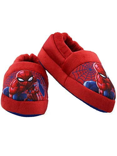 SpiderMan Toddler Boys Plush Aline Slippers 1112 M US Little Kid RedBlue