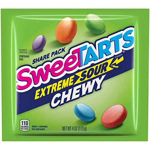 SweeTARTS Extreme Sour Chewy Share Pack 4 Ounce Pack of 12