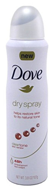 Dove Deodorant 38 Ounce Dry Spray Cleartone AntiPerspirant 113ml 3 Pack Dove Deodorant 38 Ounce Dry Spray Cleartone AntiPerspirant 113ml 3 Pack