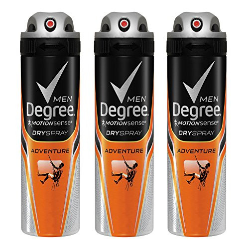 Degree Men MotionSense Antiperspirant Deodorant Dry Spray Adventure 38 Ounce Pack of 3