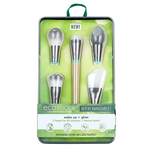EcoTools Wake Up  Glow Interchangeables Makeup Brush Set with Case 5 Brushes