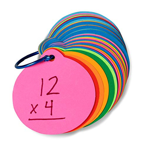 Hygloss 53518 Products Study Buddies Cards On A Ring 3 Circles Assorted Cirlce 3inch Colorful