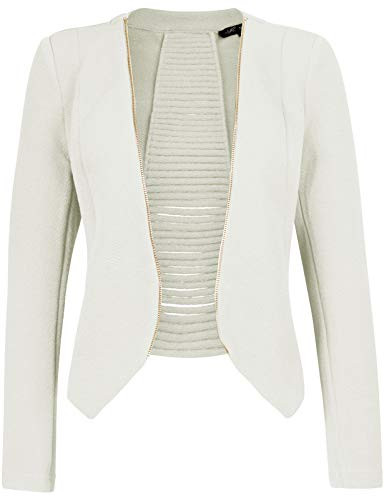 Michel Womens Open Front Lightweight Cardigan Blazer Jacket OFFWHITE XLarge