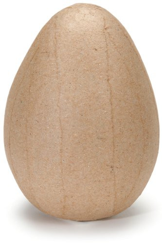 Darice Paper Mache Egg with Flat Bottom 4 x 25 inches 1 Piece