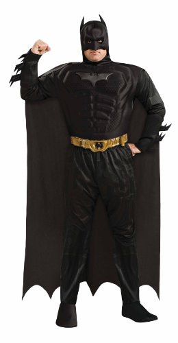Rubies Costume Batman The Dark Knight Rises Muscle Chest Batman Set Black Plus
