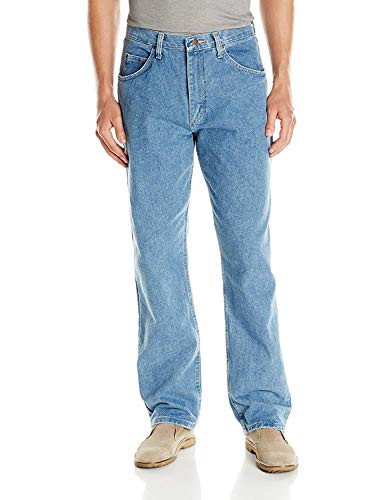 Wrangler Authentics Mens Classic 5Pocket Relaxed Fit Cotton Jean Stone Bleach 42W x 30L
