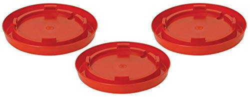Miller Manufacturing 3 Pack of Little Giant Plastic Nesting Poultry Waterer Bases 1 Gallon Red