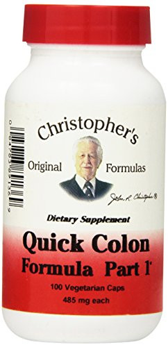 Dr Christophers  Quick Colon Part 1  100 Vegetarian Capsules 485 mg each