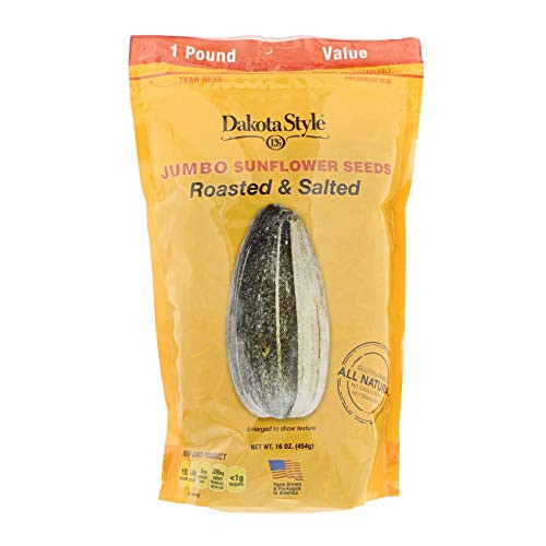 Dakota Style Jumbo InShell Sunflower Seeds Original 16 Ounce Pack of 12
