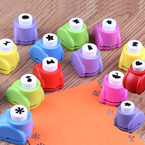 Fascola 13Pcs Christmas Tree Snowflake Paper Punch Scrapbooking Punches Handmade Hole Puncher Hand Press Shapes Craft Printing Shaper Puncher Random Shape Valentine's Day Gifts
