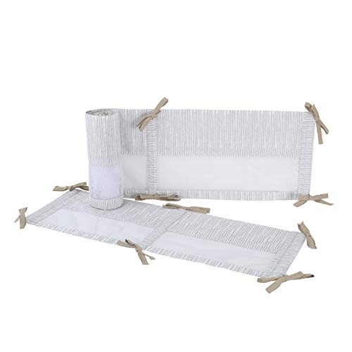 Disney Winnie The Pooh Classic Pooh  A Day with Pooh 4 Piece SecureMe Crib Liner GreyWhite