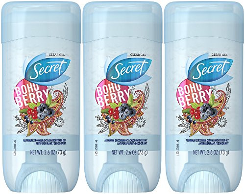 Secret Scent Expressions Antiperspirant Deodorant Clear Gel Boho Berry 26 Ounce Pack of 3