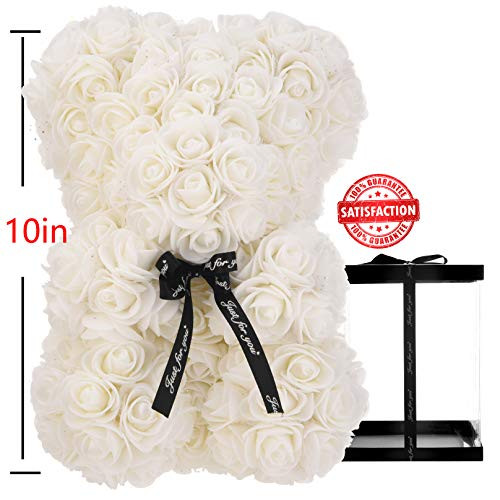 Rose Bear White Rose Teddy Bear Rose Bear Teddy Bear Rose Flower Teddy Beargifts for mom Women Her teen girls Gifts mothers gifts anniversary Valentine Day Birthday Gifts  Rose Bear with Box White Rose Bear White Rose Teddy Bear Rose Bear Teddy Bear Rose Flower Teddy Beargifts for mom Women Her teen girls Gifts mothers gifts anniversary Valentine Day Birthday Gifts  Rose Bear with Box White