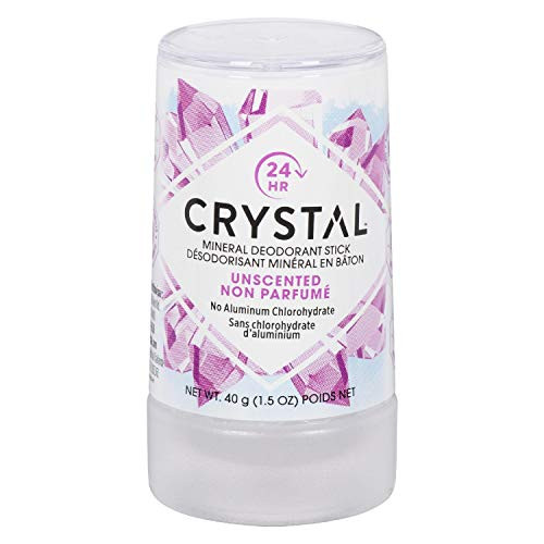 CRYSTAL Mineral Deodorant Stick Unscented Body Deodorant With 24Hour Odor Protection NonStaining  NonSticky Travel Size Deodorant Aluminium Chloride  Paraben Free 15 FL OZ