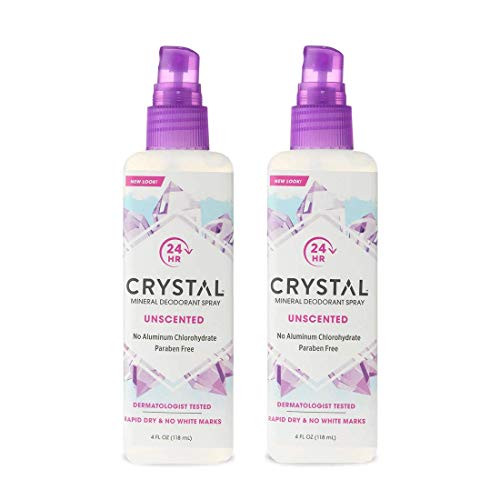 Crystal Mineral Deodorant Spray  Unscented Body Deodorant With 24 Hours Odor Protection NonStaining  NonSticky Aluminum Chloride  Paraben Free 2 Pack