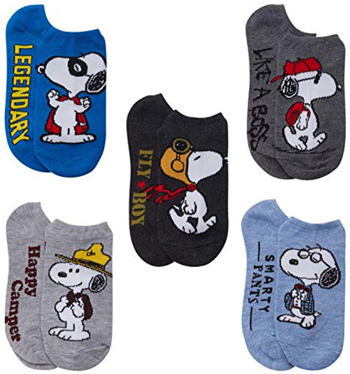 Peanuts Womens No Show Socks with Prints of Snoopy and Woodstock 5 Pack Size Sock Size 911 Assorted Peanuts Womens No Show Socks with Prints of Snoopy and Woodstock 5 Pack Size Sock Size 911 Assorted
