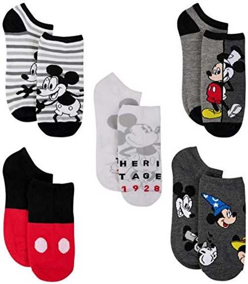 Disney Womens No Show Socks with Assorted Mickey and Friends Design 5 Pack Assorted Sock Size 911 Shoe Size 410 Disney Womens No Show Socks with Assorted Mickey and Friends Design 5 Pack Assorted Sock Size 911 Shoe Size 410