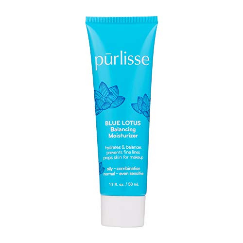 purlisse Blue Lotus Balancing Moisturizer  Natural Anti Aging Face Moisturizers for Normal Dry and Sensitive Skin  Hydrates Skin Prevents Fine Lines and Wrinkles  17 Ounce