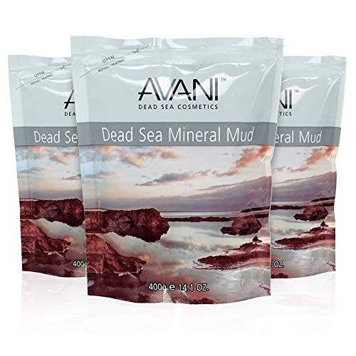 AVANI Classics Dead Sea Mineral Mud  Rich in Magnesium Potassium Calcium  Bromide  Actively Cleanses  Purifies Skin Allowing it to Better Absorb Moisture  141 oz 3pack