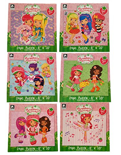 Set of 6 Strawberry Shortcake 24 Piece Puzzles (10" x 8")