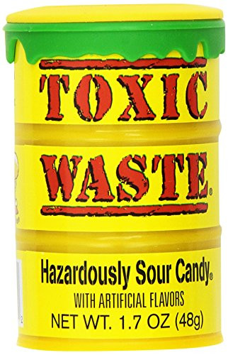 TOXIC WASTE Hazardously Sour Candy 17Ounce Plastic Drums Pack of 12