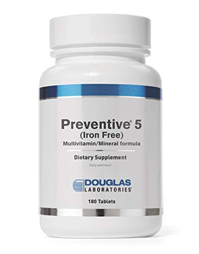 Douglas Laboratories  Basic Preventive 5  IronFree Highly Concentrated VitaminMineralTrace Element Supplement with Antioxidants  180 Tablets