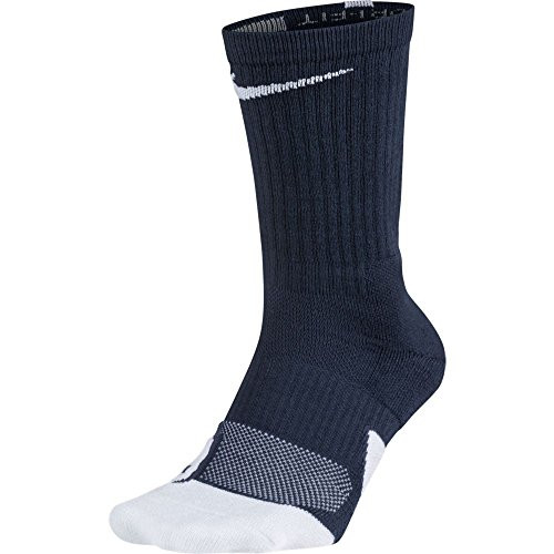 Nike Elite 15 Crew Basketball Sock Midnight NavyWhite Size XLarge