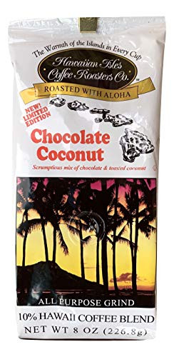 Hawaiian Isles Coffee Roasters Co 8 Ounce Bag Chocolate Coconut