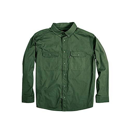 Berne Mens Torque Ripstop Long Sleeve Shirt 3XLarge Regular Moss