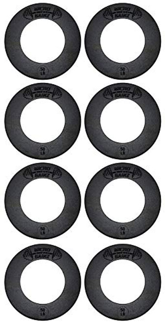 Micro Gainz Calibrated Fractional Weight Plate Set of 8 50LB Plates Designed for Olympic Barbells Used for Strength Training and Micro Loading Made in The USA