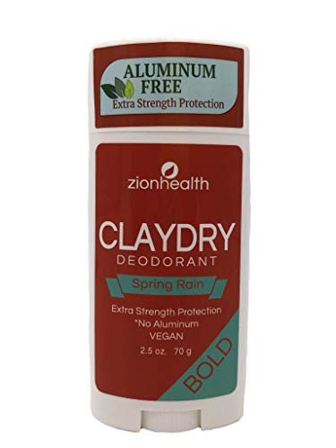 ClayDry Silk Deodorant Spring Rain Zion Health 25 oz Stick