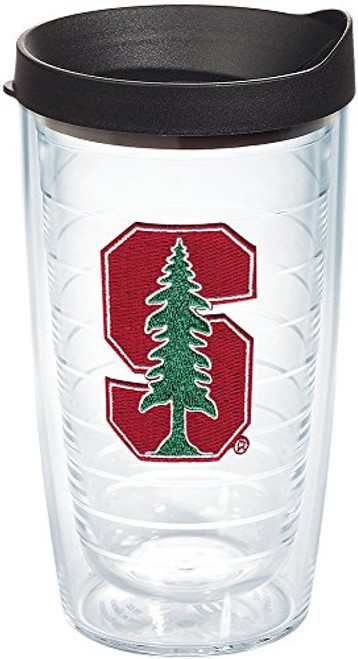 Tervis Stanford Cardinal Logo Tumbler with Emblem and Black Lid 16oz Clear Tervis Stanford Cardinal Logo Tumbler with Emblem and Black Lid 16oz Clear