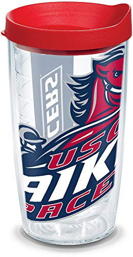 Tervis USC Aiken Pacers Colossal Tumbler with Wrap and Red Lid 16oz Clear