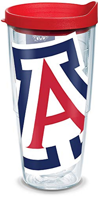 Tervis Arizona Wildcats Colossal Tumbler with Wrap and Red Lid 24oz Clear Tervis Arizona Wildcats Colossal Tumbler with Wrap and Red Lid 24oz Clear