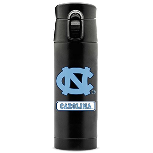 NCAA North Carolina Tar Heels 16oz Double Wall Stainless Steel Thermos Matte Black