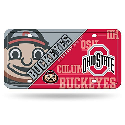 NCAA Rico Industries Metal License Plate Tag Ohio State Buckeyes NCAA Rico Industries Metal License Plate Tag Ohio State Buckeyes