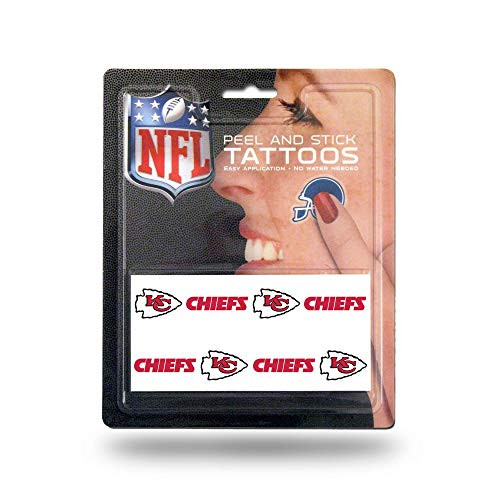 NFL Rico Industries Face Tattoos 8Piece Set Kansas City Chiefs