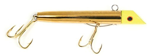 GOTCHA G602GH Lure Gold Plastic Body 1Ounce Yellow Chartreuse Red Hook