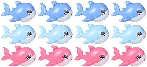 HAPPY DEALS ~ 12 Pc Set Inflatable 24 Shark Pups 3 Shark Party Toys and Decorations HAPPY DEALS ~ 12 Pc Set Inflatable 24 Shark Pups 3 Shark Party Toys and Decorations