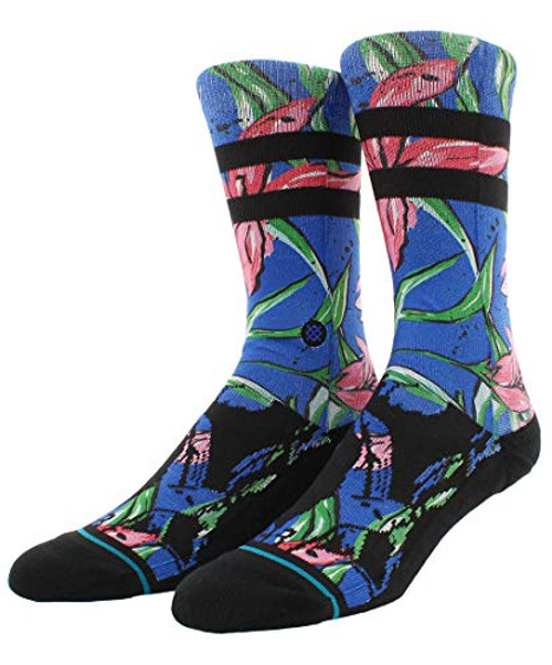 Stance Mens Sock WAIPOUA ST Crew Blue Large Stance Mens Sock WAIPOUA ST Crew Blue Large