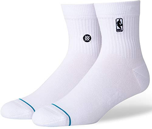 Stance Mens Quarter Sock LOGOMAN ST QTR White Large Stance Mens Quarter Sock LOGOMAN ST QTR White Large