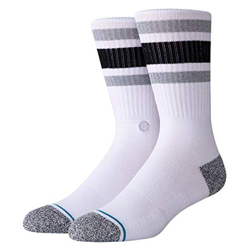 Stance Mens Crew Sock BOYD ST White Large Stance Mens Crew Sock BOYD ST White Large